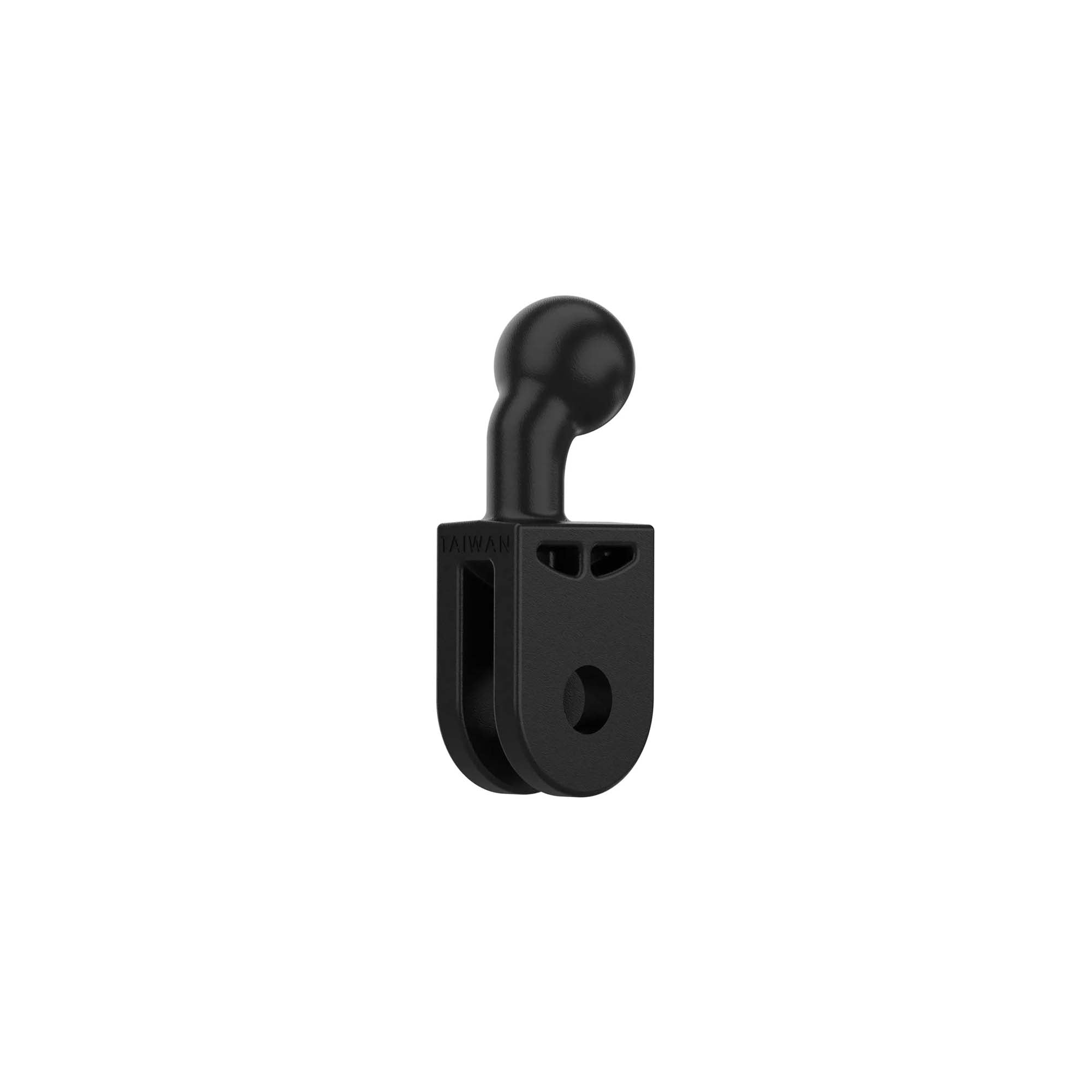 Garmin Catalyst 2 Action Cam Mount adapter showing 11mm ball mount fitting for use with GoPro-style and other standard action camera mounts.