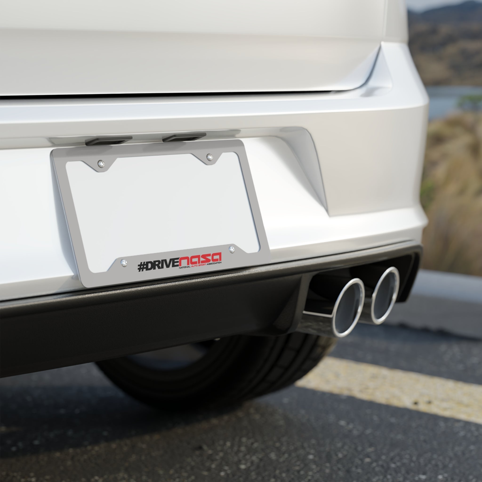 #DRIVENASA Metal License Plate Frame!
