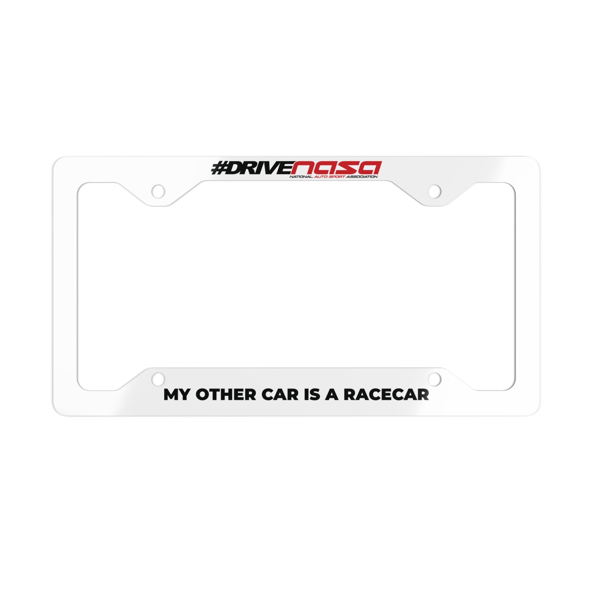 "My Other Car is a Racecar" Metal License Plate Frame