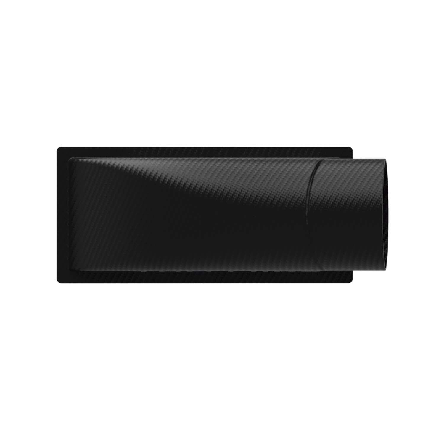 Front view of Chillout Systems 4-inch 90-degree carbon fiber air intake plenum