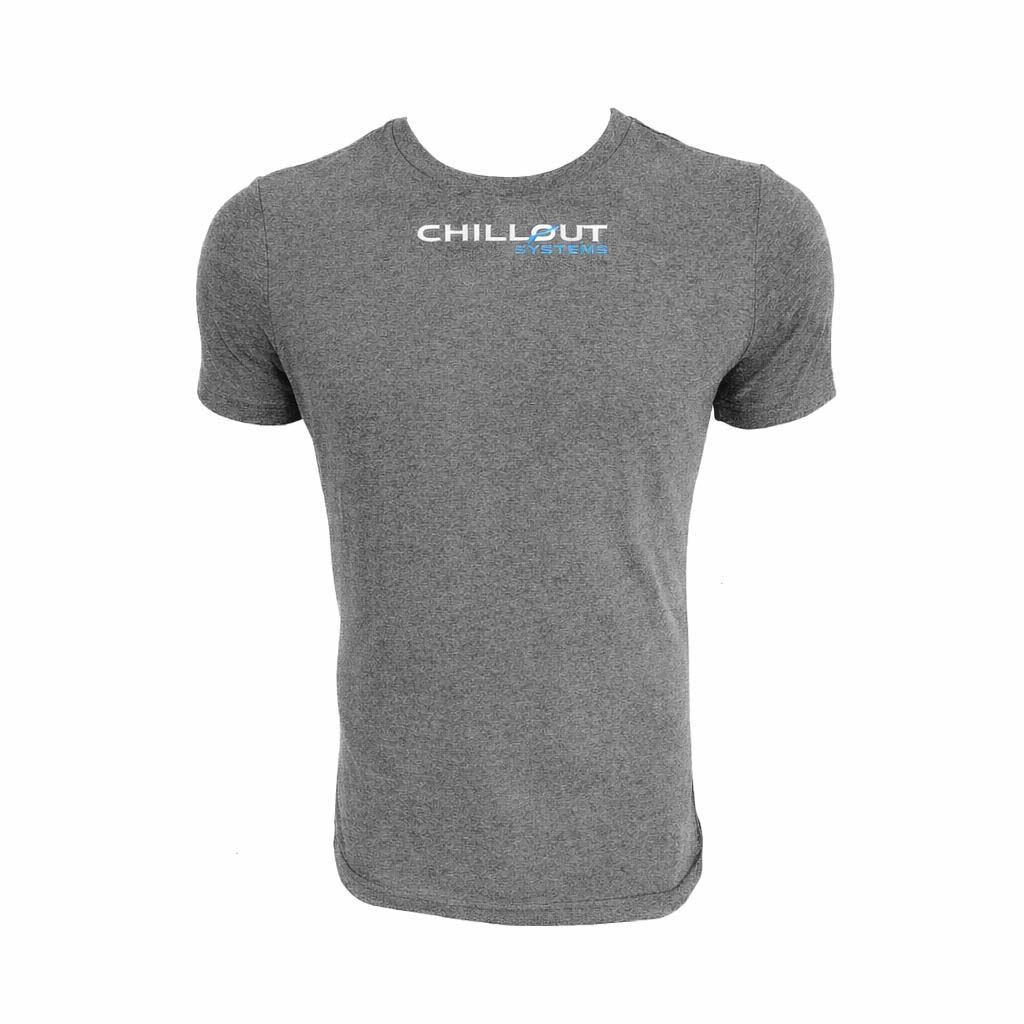 Chillout Systems Club Series Cooling Shirt in grey featuring dual-layer fabric and integrated cooling channels.