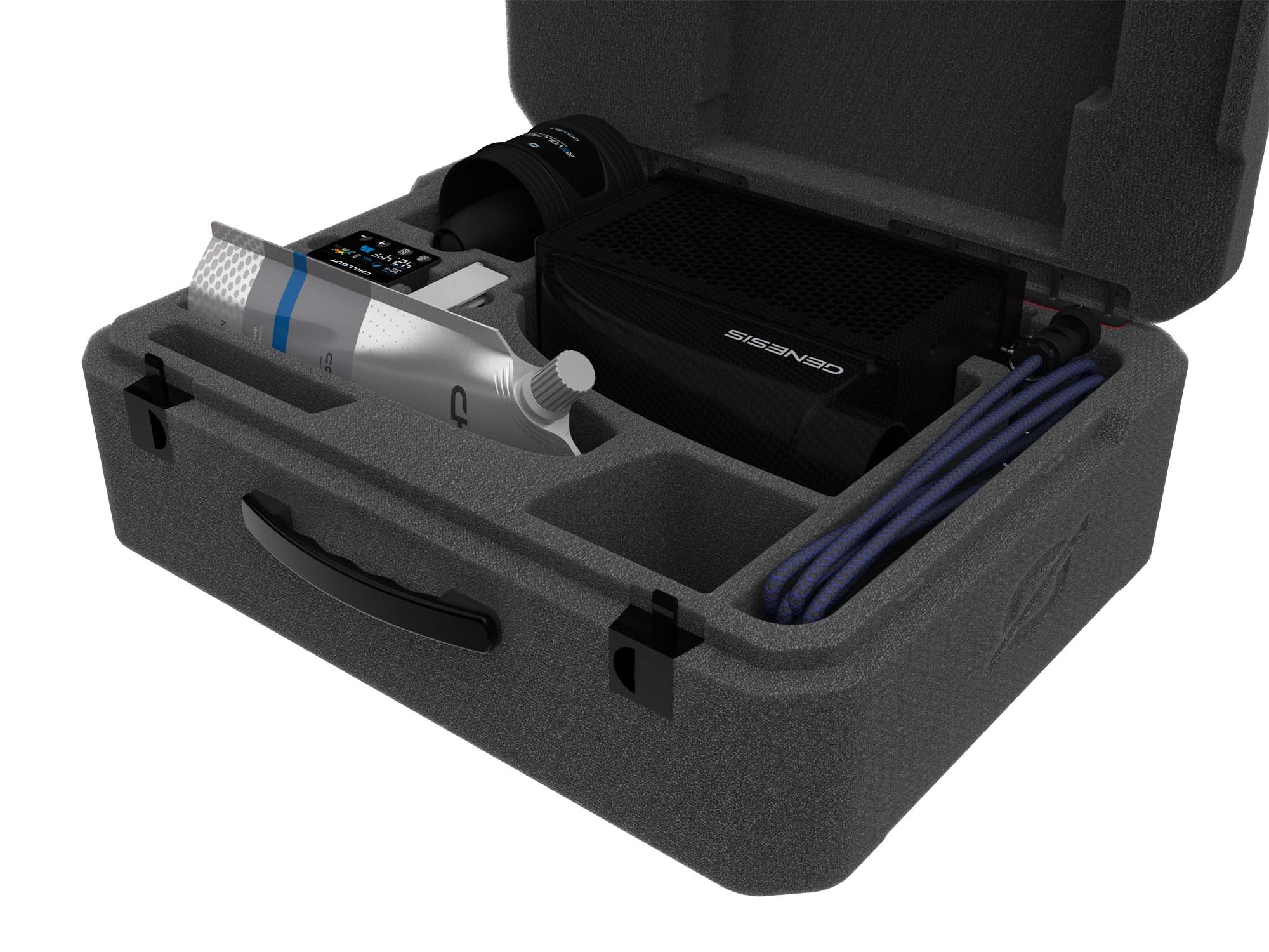 Genesis Driver Cooling System carrying case for transport and storage between race events