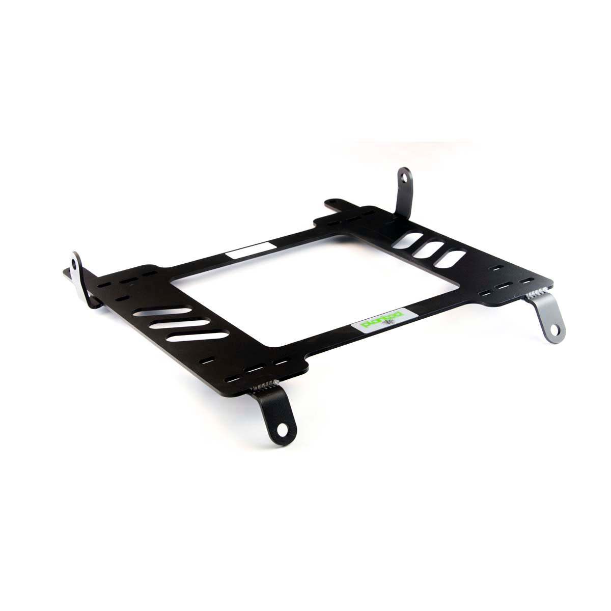 Vehicle-specific floor mounting base for 1991-2005 Acura NSX, driver side, shown with Planted top plate