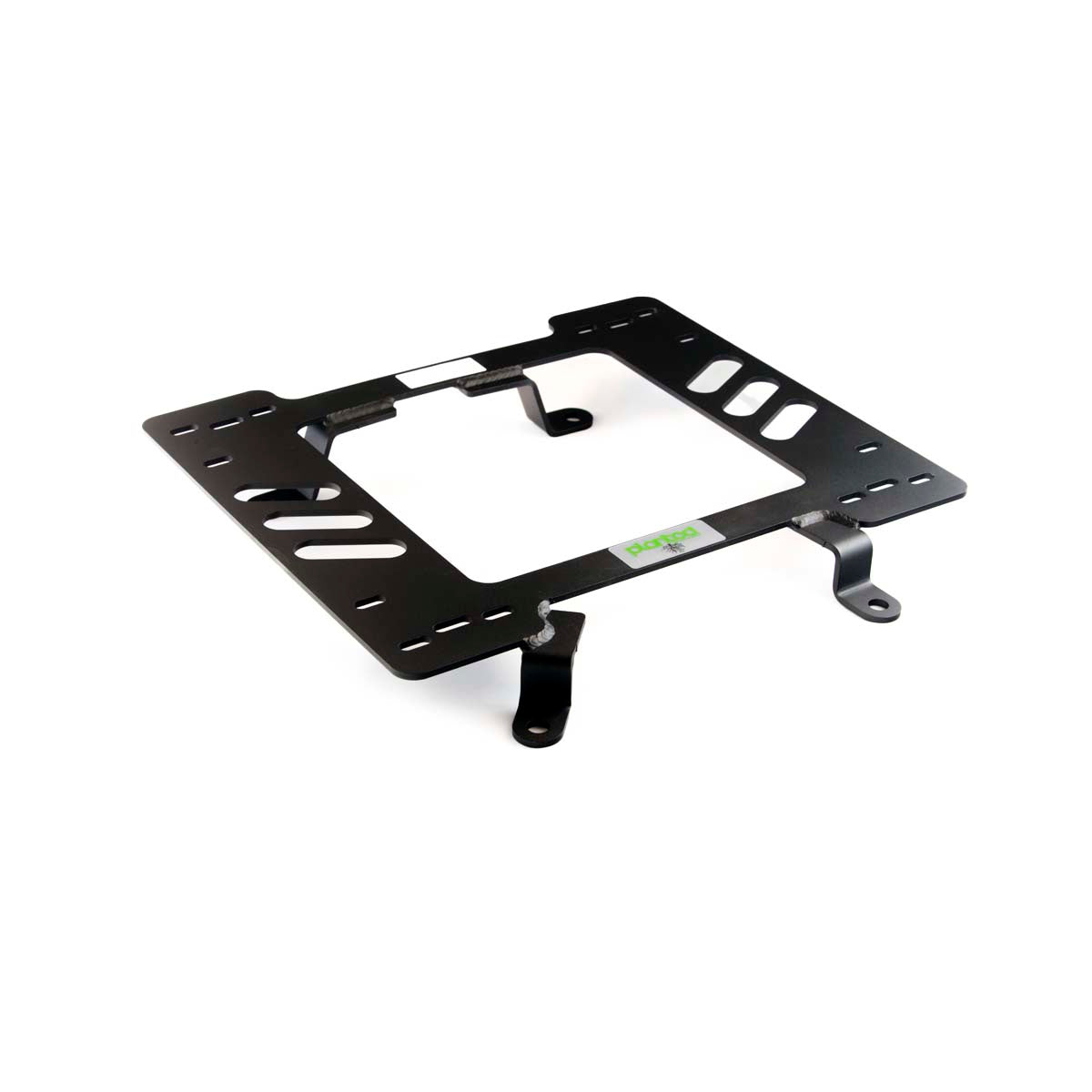 Vehicle-specific floor mounting base for 1979-1998 Ford Mustang, driver side, shown with Planted top plate