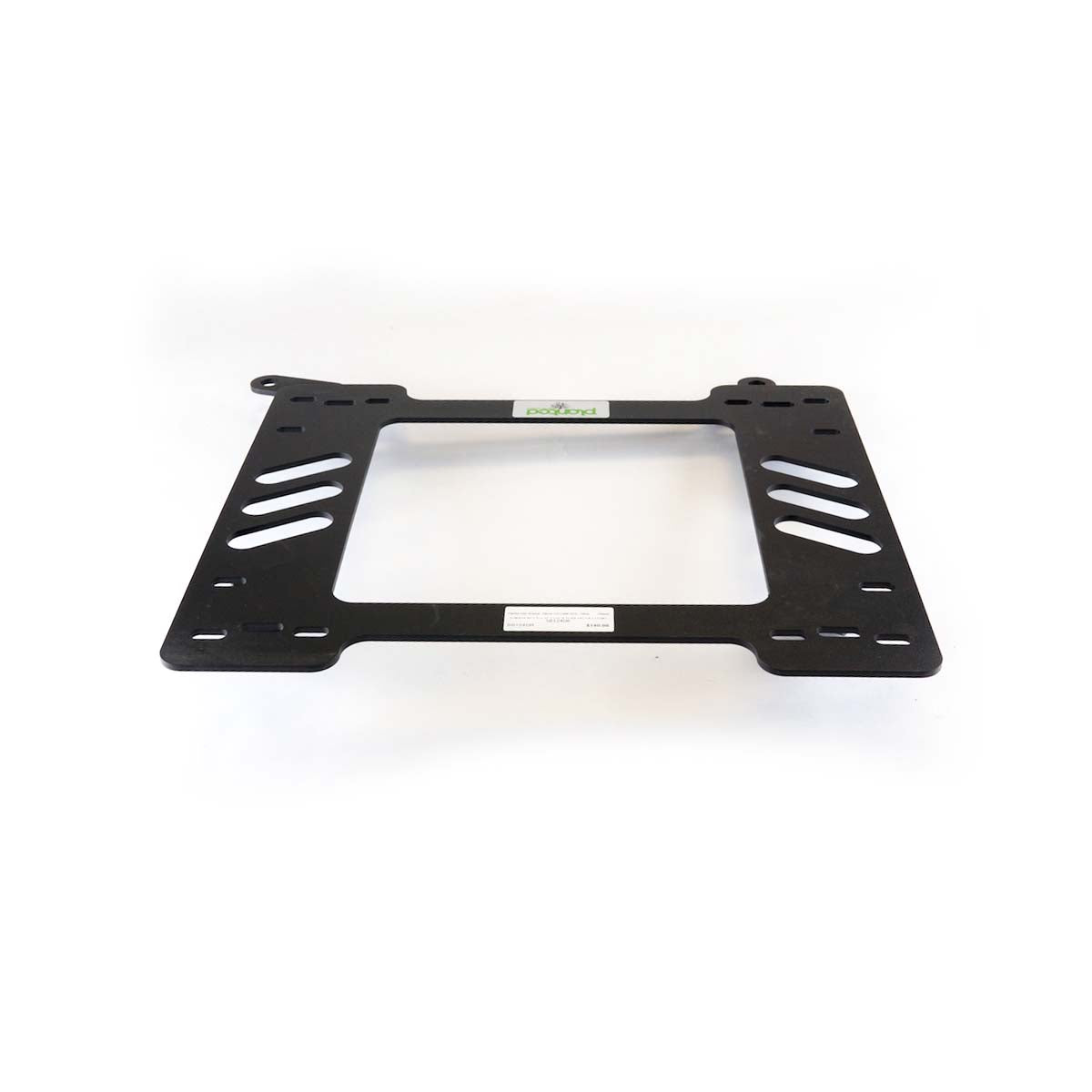 Vehicle-specific floor mounting base for 1968-1974 Datsun 510, driver side, shown with Planted top plate