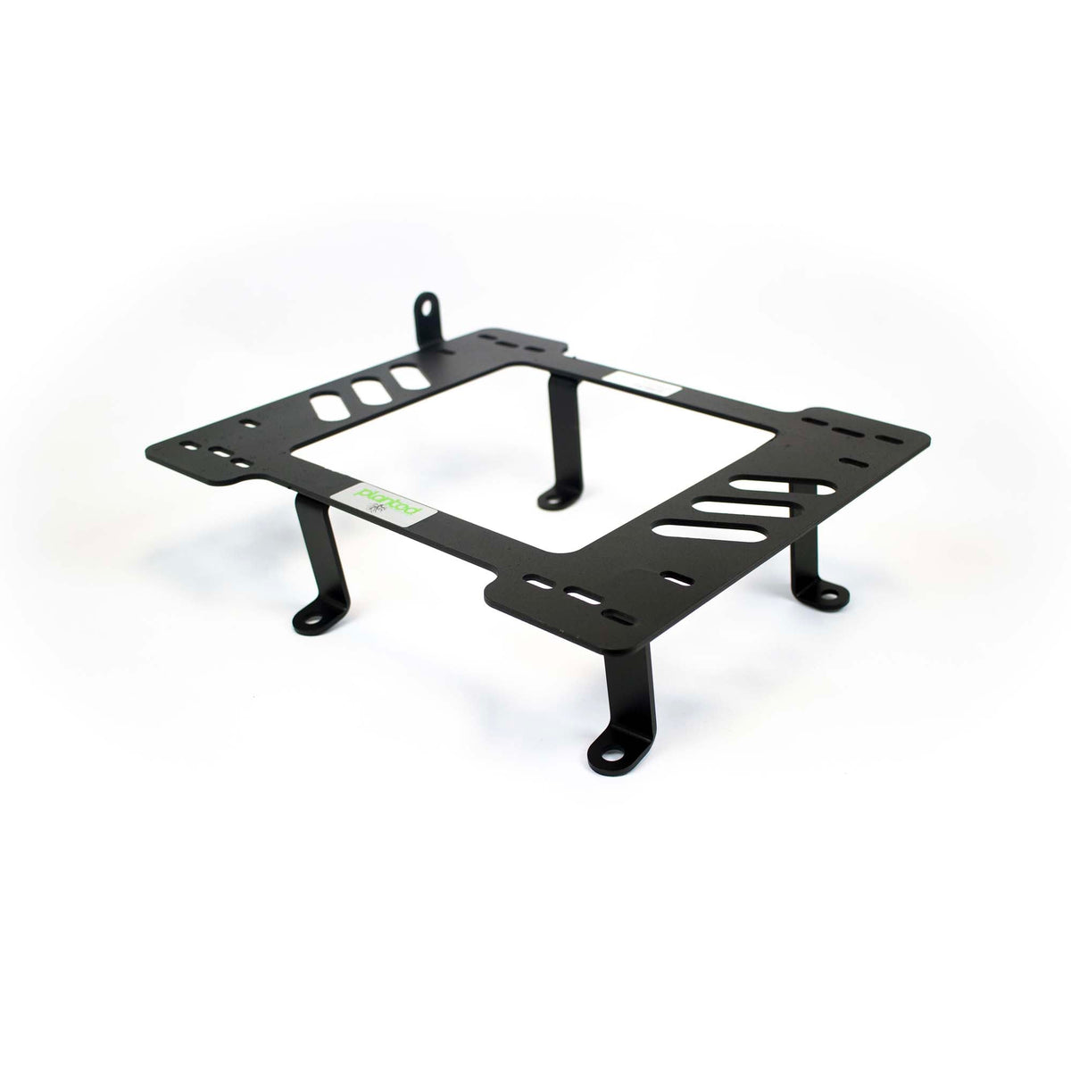 Vehicle-specific floor mounting base for 1997-2006 Jeep Wrangler TJ, driver side, shown with Planted top plate
