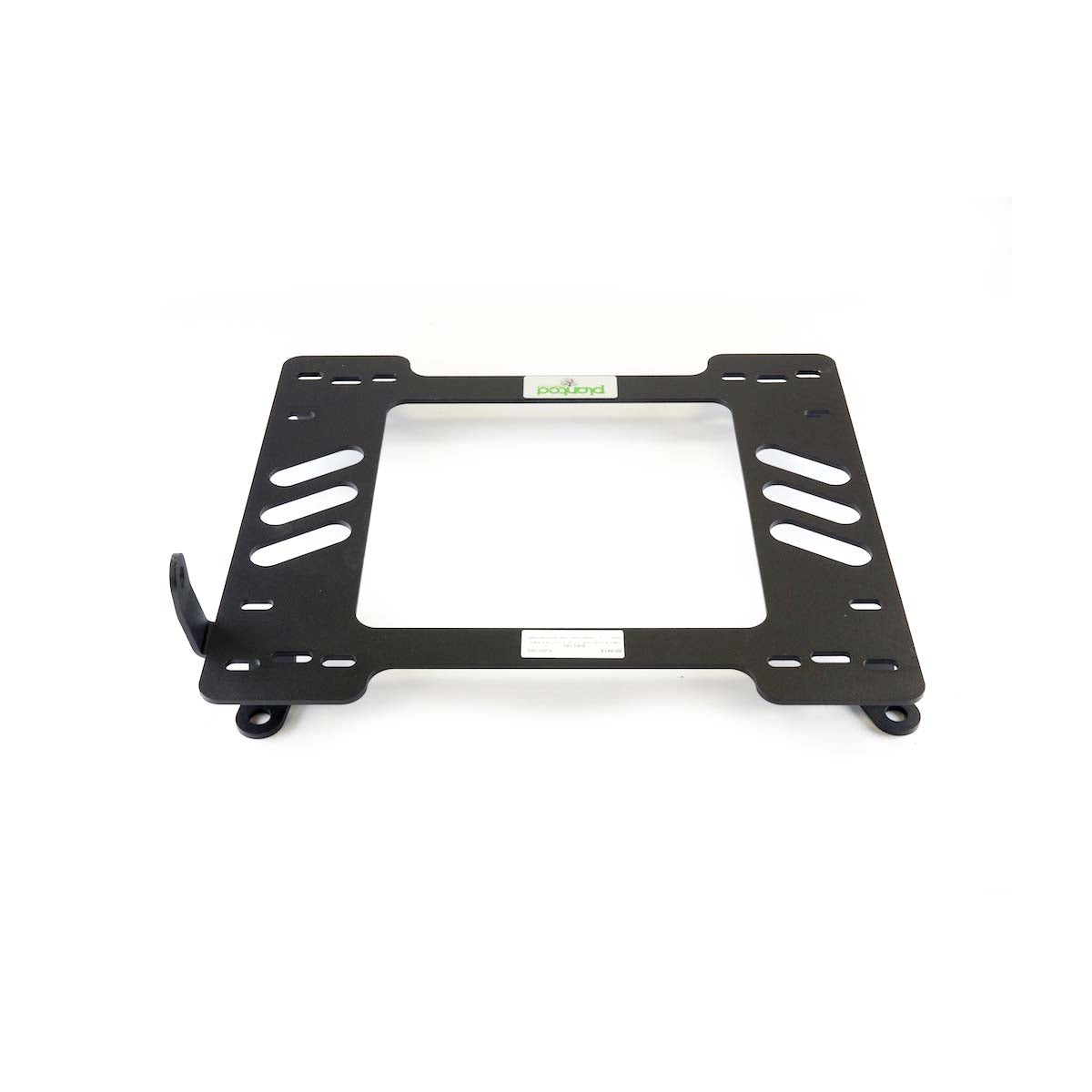 Vehicle-specific floor mounting base for 2008-2011 BMW 1 Series, passenger side, shown with Planted top plate