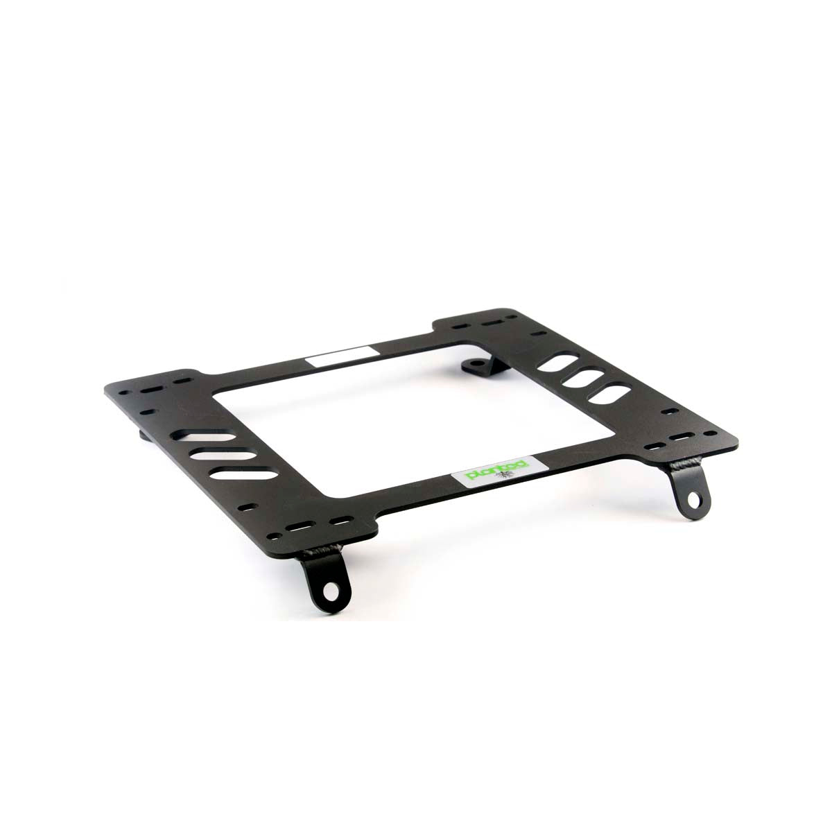 Vehicle-specific floor mounting base for 1974.5-1978 Datsun / Nissan 280Z (Flat Rear Tabs), passenger side, shown with Planted top plate