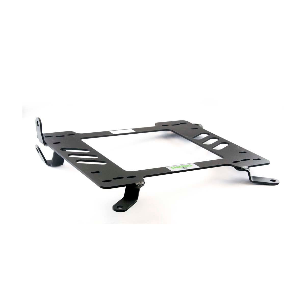 Planted seat bracket for 2007-2014 Mazda 2, driver side, black powder-coated steel