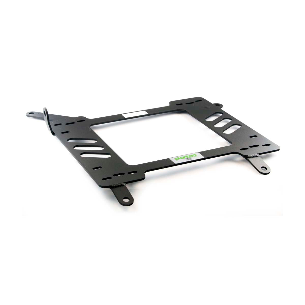 Vehicle-specific floor mounting base for 2011-2018 Ford Focus (3rd Gen), driver side, shown with Planted top plate