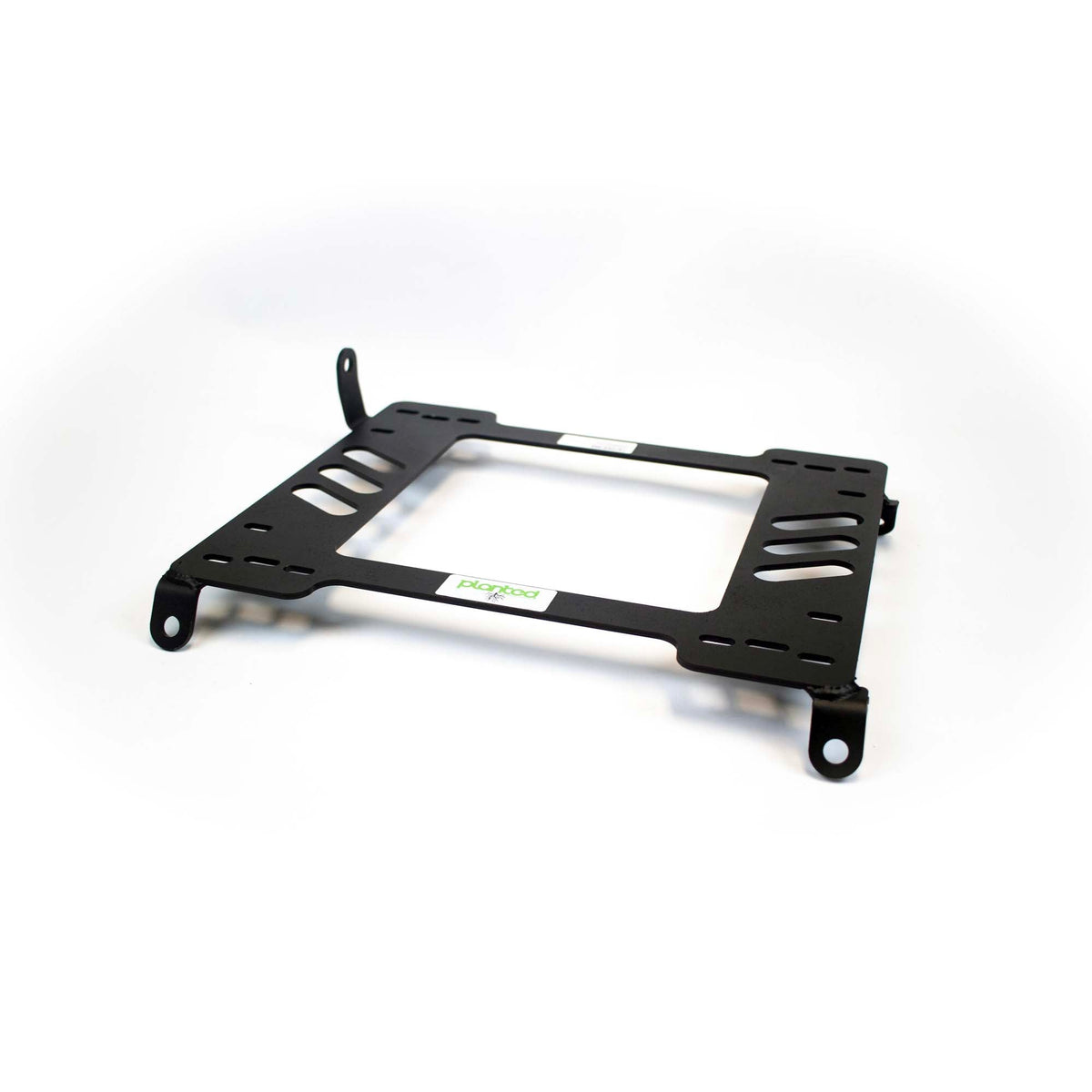 Planted seat bracket for 1990-1991 Honda Civic 3-Door Hatchback, driver side, black powder-coated steel