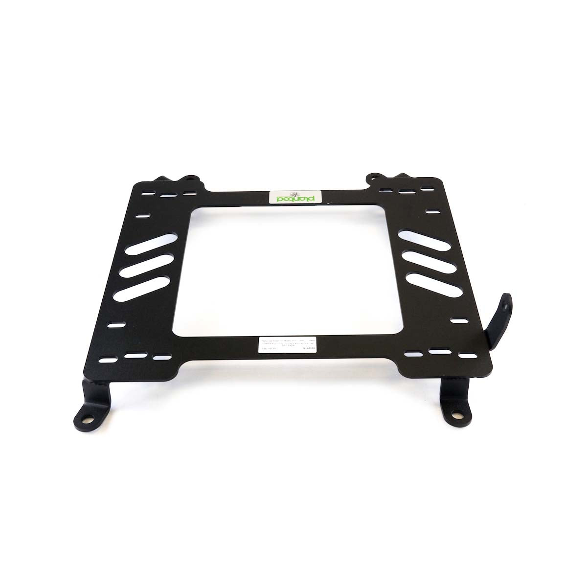 Planted seat bracket for 2015+ Ford Mustang, driver side, black powder-coated steel