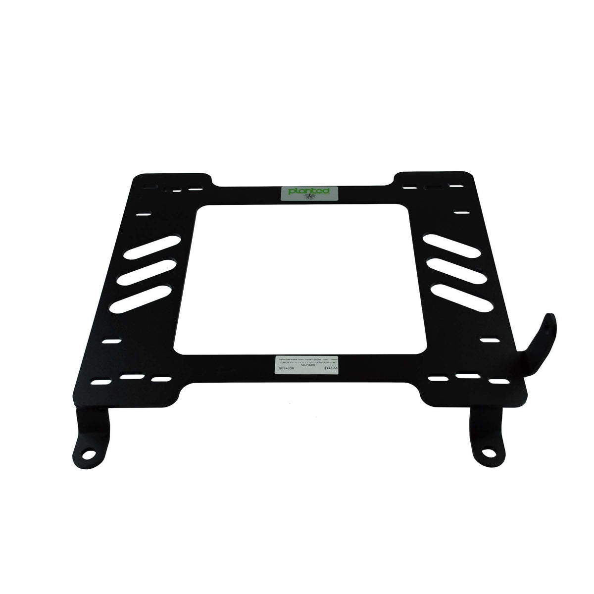 Planted seat bracket for 2008-2016 Scion / Toyota iQ, driver side, black powder-coated steel