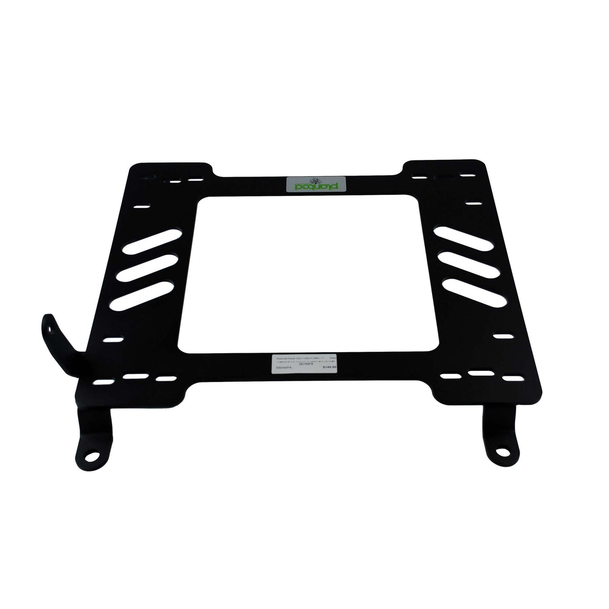 Planted seat bracket for 2008-2016 Scion / Toyota iQ, passenger side, black powder-coated steel