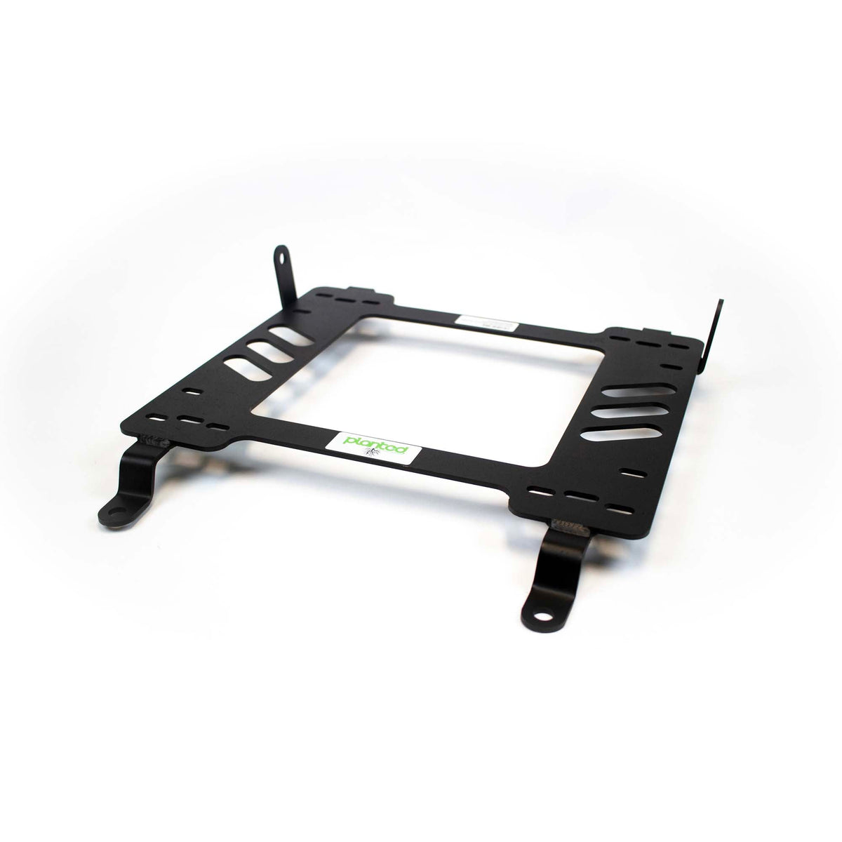 Vehicle-specific floor mounting base for 2005-2019 Chevrolet Corvette C6/C7 (Non-ZR1), driver side, shown with Planted top plate