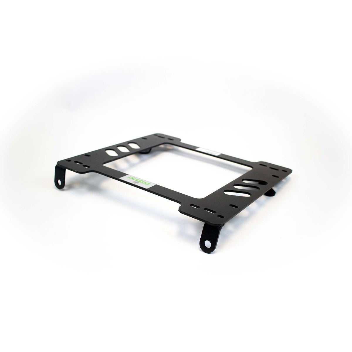 Planted seat bracket for 1980-1983 Honda Civic 3-Door Hatchback (2nd Gen), driver side, black powder-coated steel