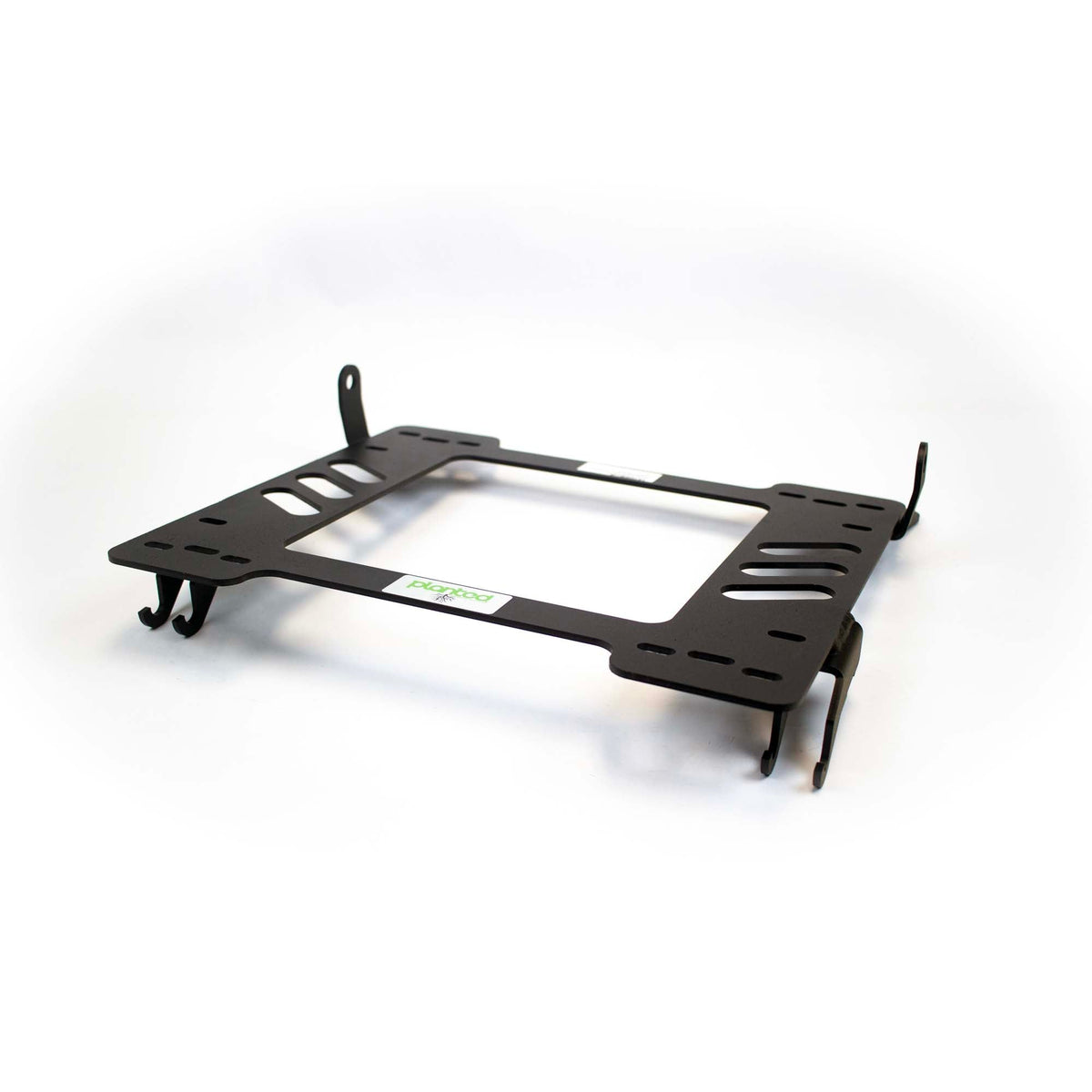 Planted seat bracket for 2003-2014 Saab 9-3 (2nd Gen), passenger side, black powder-coated steel