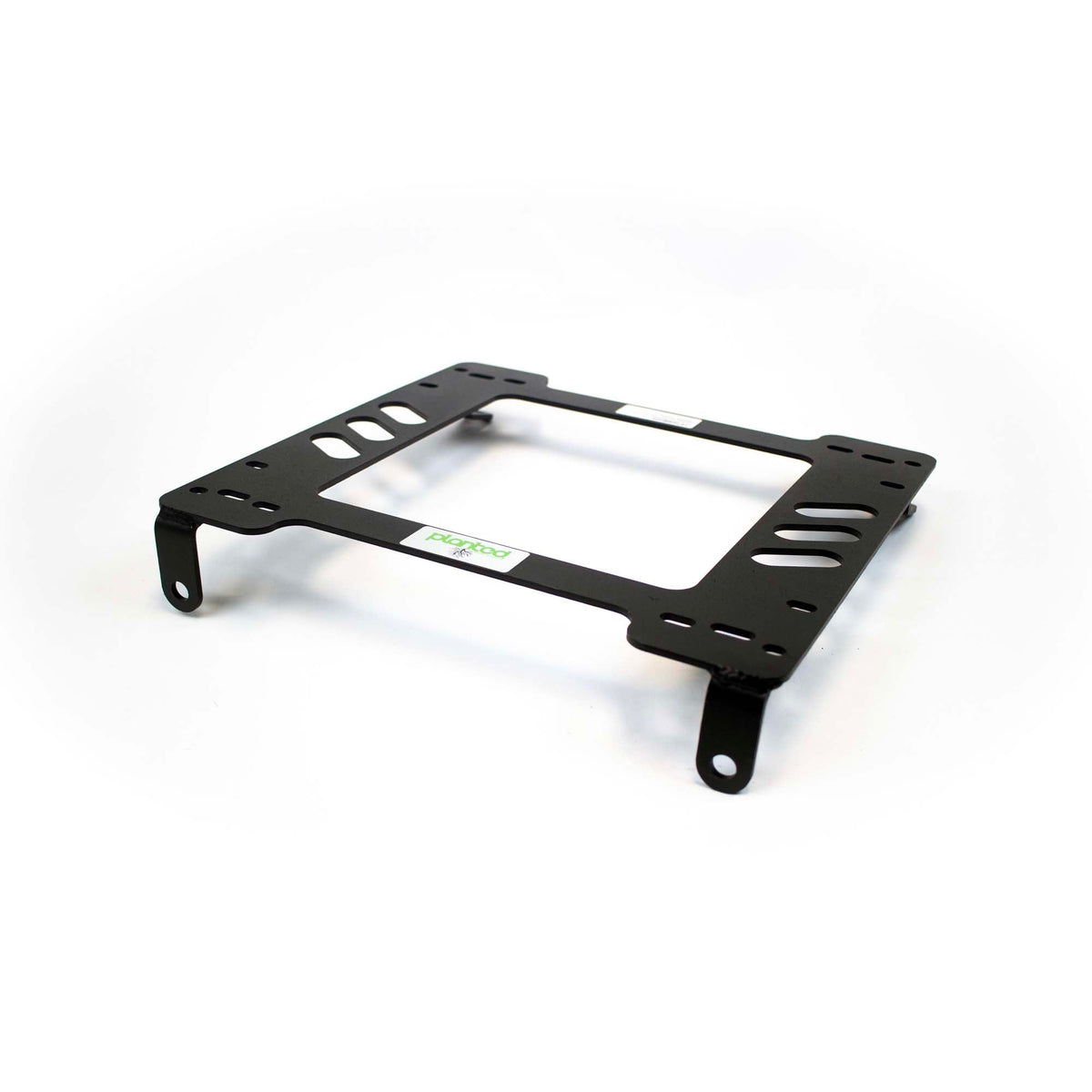 Planted seat bracket for 1979-1984 Toyota Land Cruiser 40 Series (J40), passenger side, black powder-coated steel
