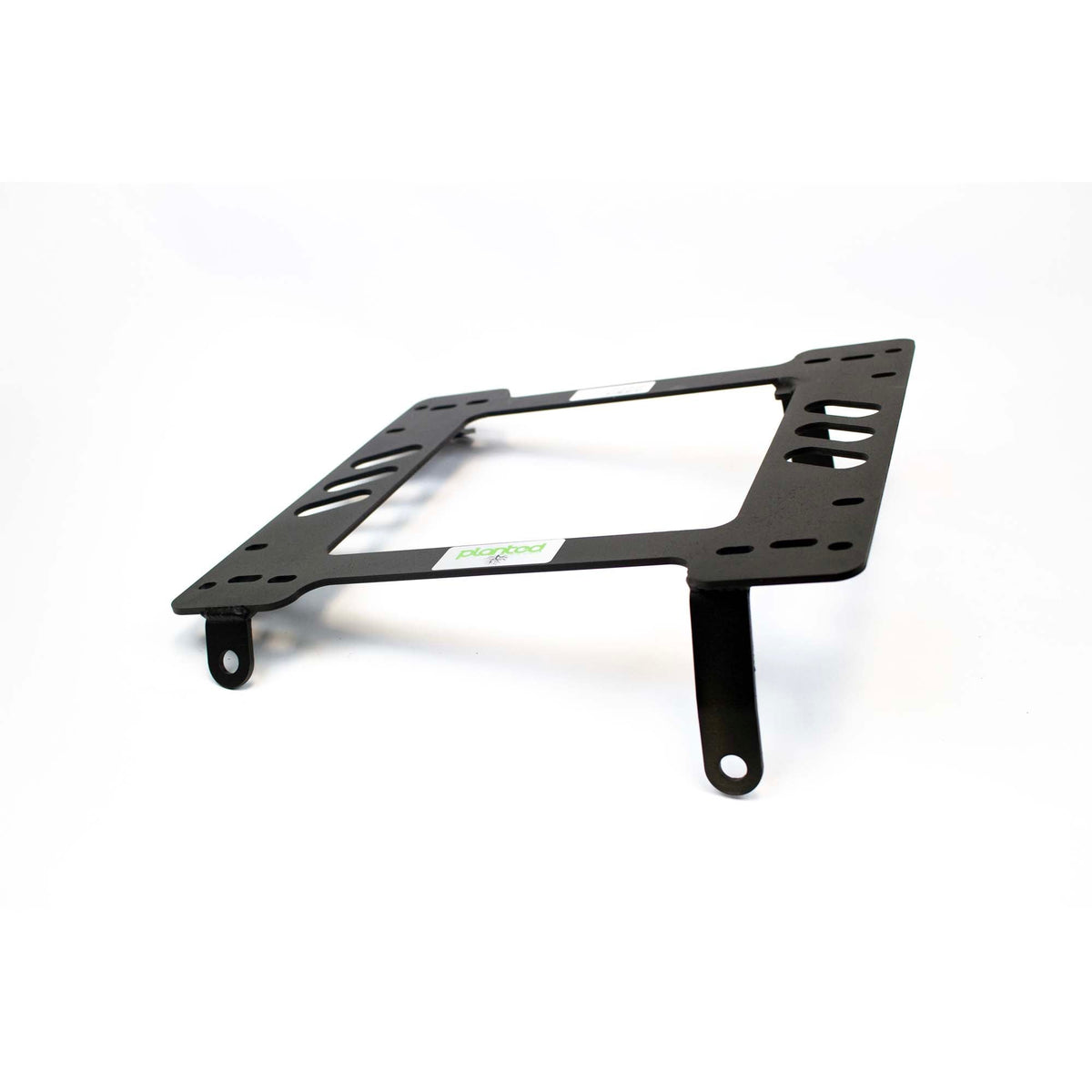 Planted seat bracket for 1984-1999 Toyota Land Cruiser (77 Series, Non Suspension Seats) (right-hand drive), passenger side, black powder-coated steel