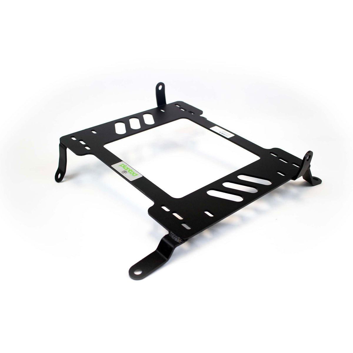 Planted seat bracket for 2001-2008 Honda Fit (1st Gen), passenger side, black powder-coated steel