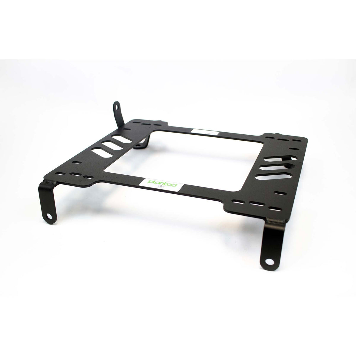 Planted seat bracket for 2003-2011 Honda Element, driver side, black powder-coated steel