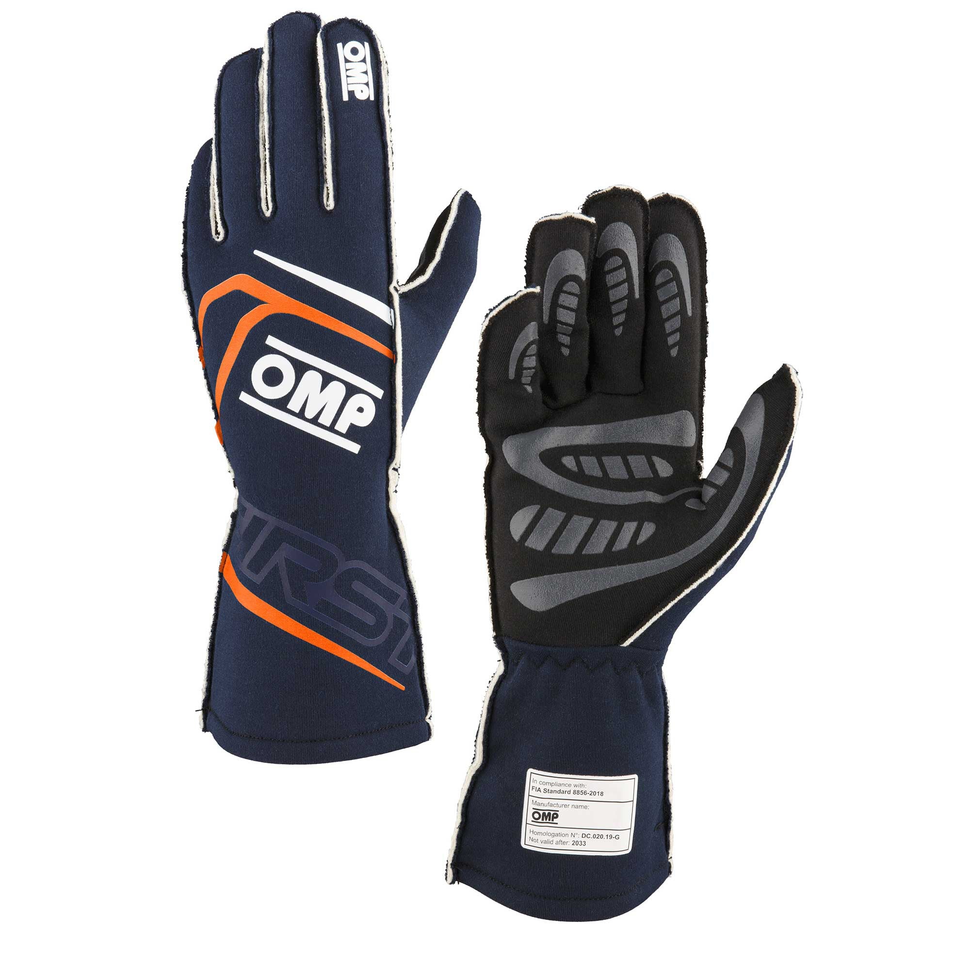 OMP First Fire Resistant Racing Gloves - FIA 8856-2018