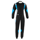 Sparco Superleggera Racing Suit - Black/White/Blue