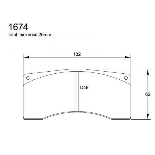 Pagid U-1674 Black Racing Pad - RS14 Compound