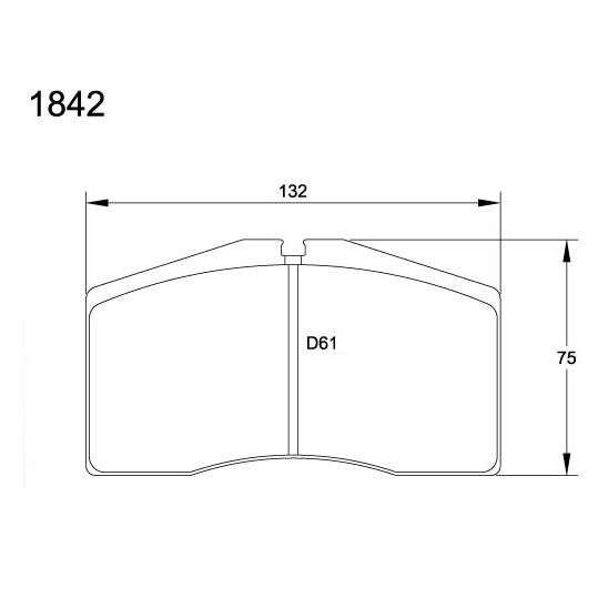 Pagid U-1842 Black Racing Pad - RS14 Compound