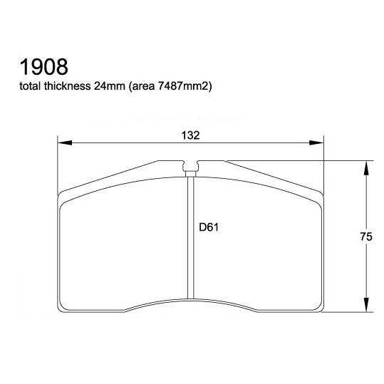 Pagid U-1908 Orange Racing Pad - RS44 Compound