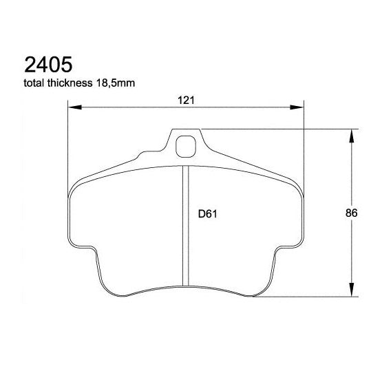 Pagid U-2405 Yellow Racing Pad - RS29 Compound