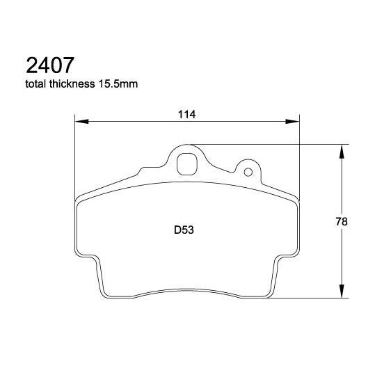 Pagid U-2407 Yellow Racing Pad - RS29 Compound