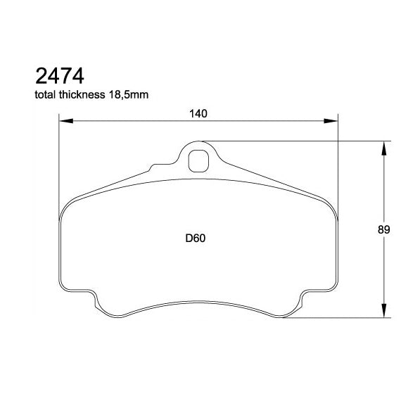 Pagid U-2474 Yellow Racing Pad - RS29 Compound