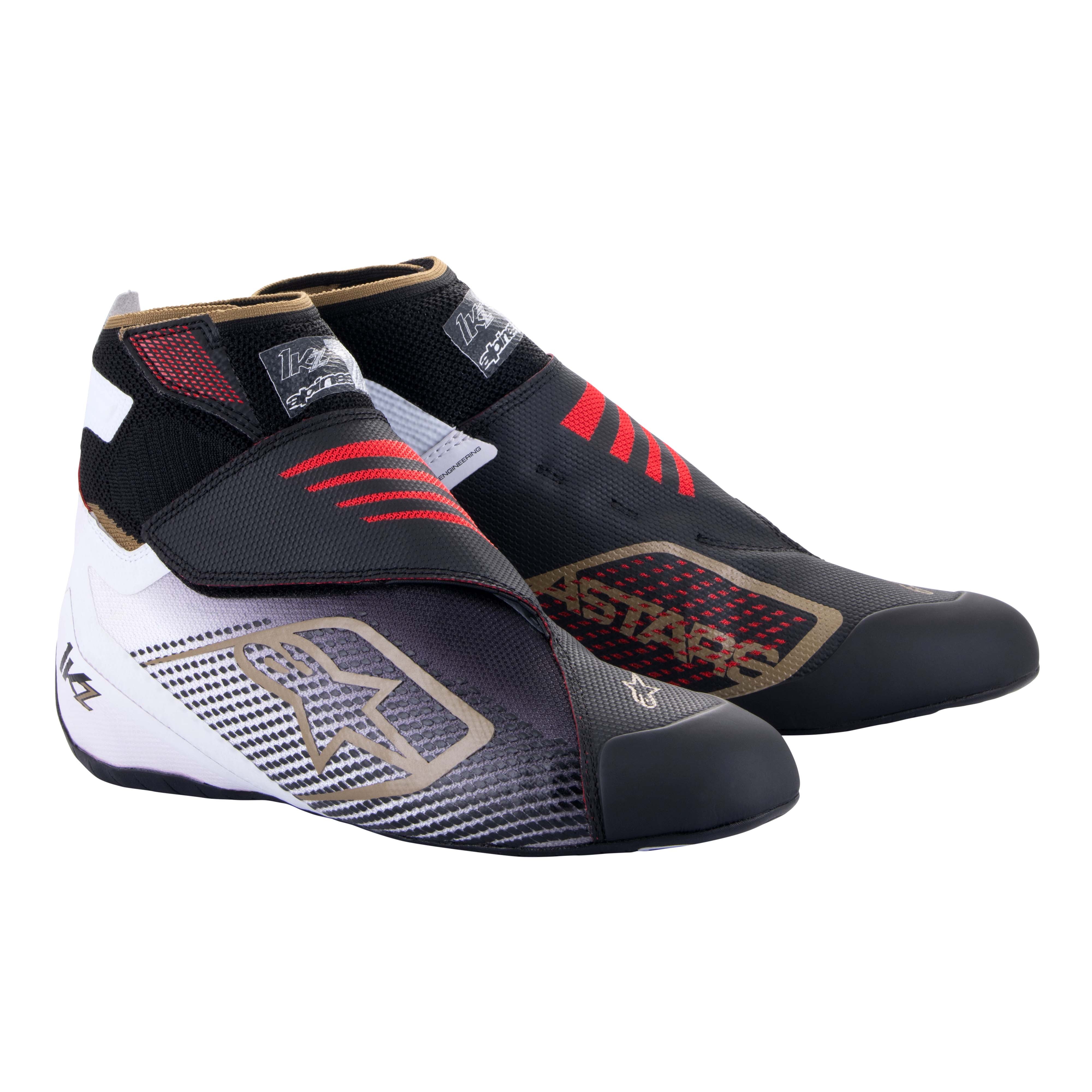 Alpinestars Tech 1-KZ v2 Karting Shoes - Black/White/Gold