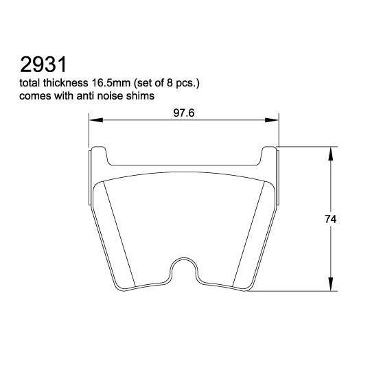 Pagid U-2931 Yellow Racing Pad - RS29 Compound