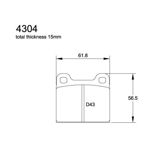 Pagid U-4304 Yellow Racing Pad - RS29 Compound