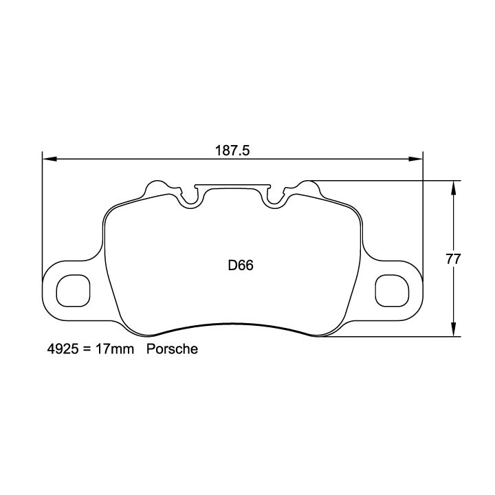 Pagid U-4925 Yellow Racing Pad - RS29 Compound