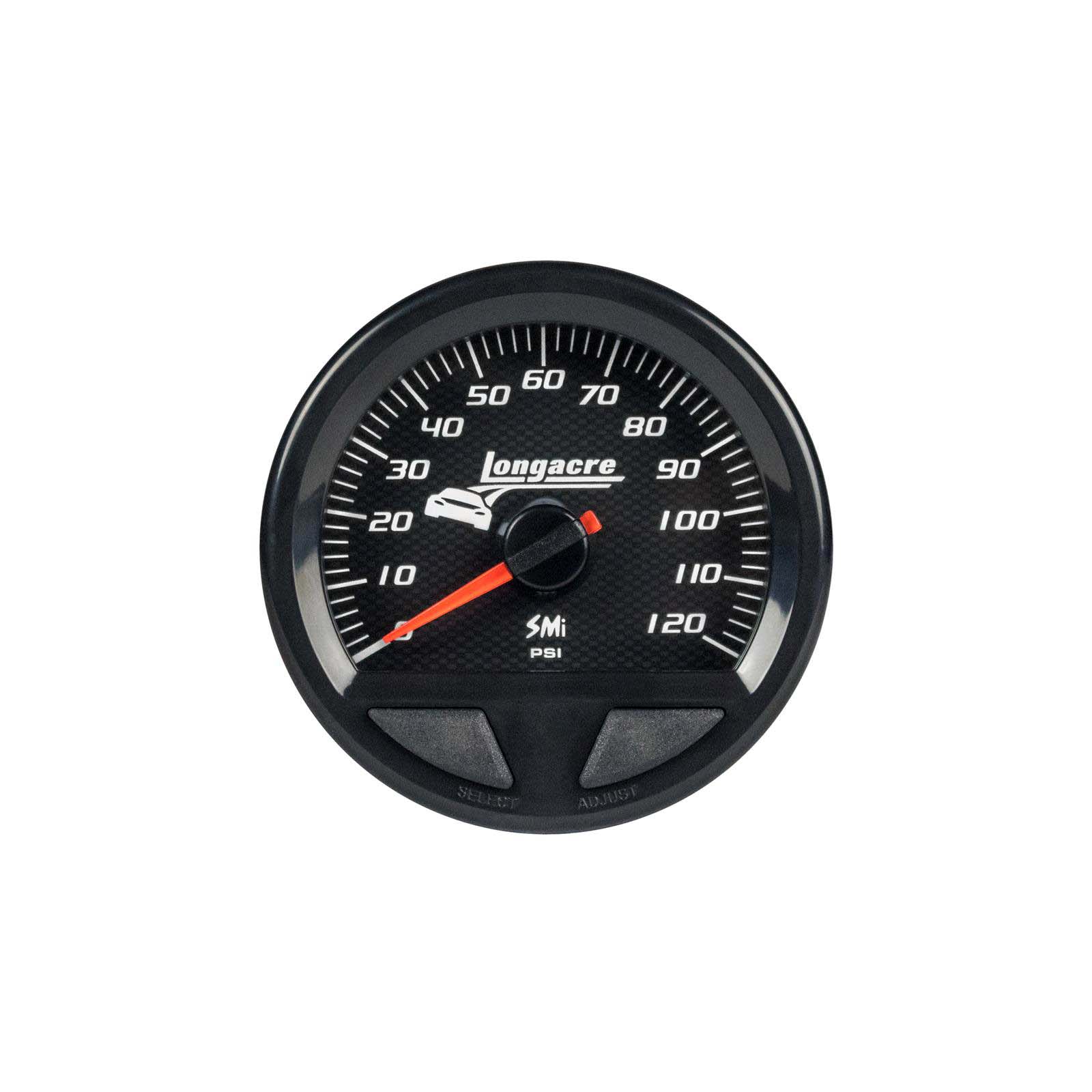 Longacre SMI Elite Waterproof Oil Pressure Gauge - 0-120 psi