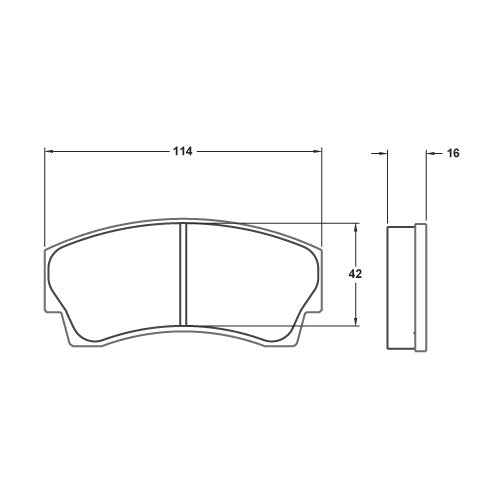 Performance Friction 7745.01.16.44 Racing Pad - 01 Compound