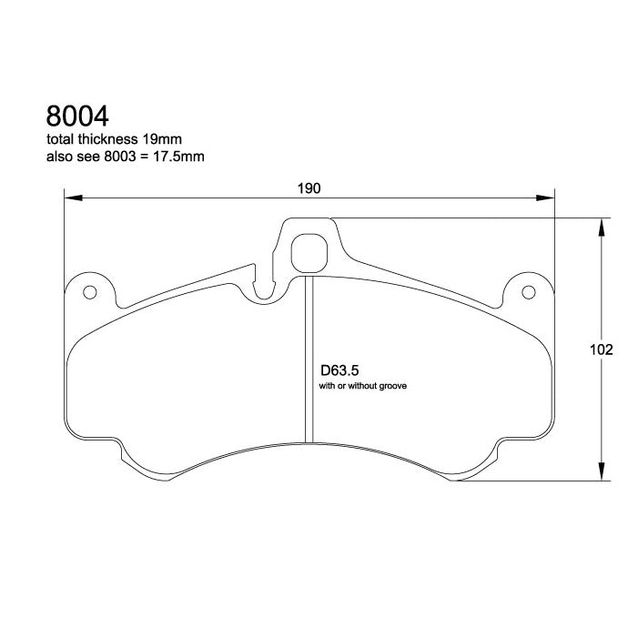 Pagid U-8004 Black Racing Pad - RS14 Compound