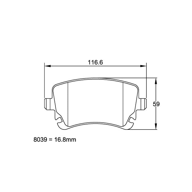 Pagid U-8039 Yellow Racing Pad - RS19 Compound