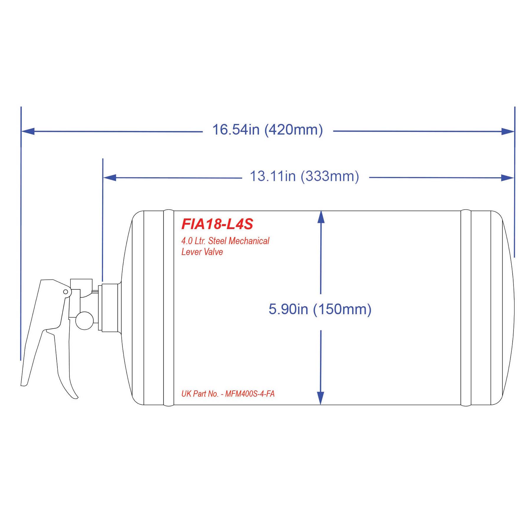 SPA Technique FireSense FIA Fire System - 4 Liter Mechanical