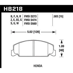 Hawk HB218B.583 Street Performance pad - HPS 5.0 Compound