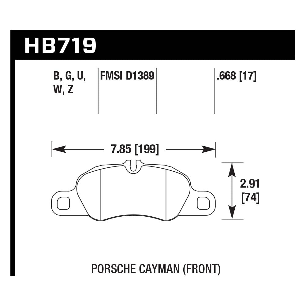 Hawk HB719B.668 Street Performance Pad - HPS 5.0 Compound