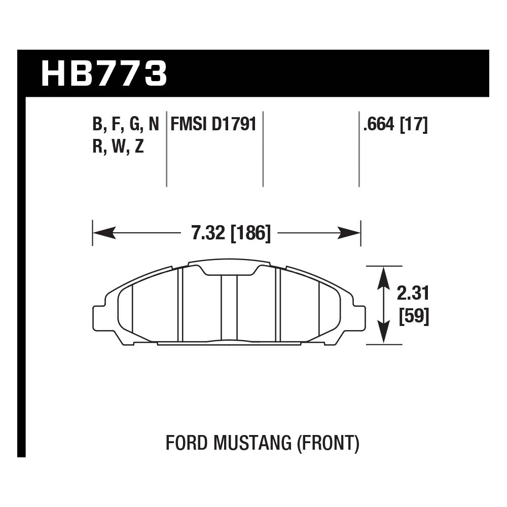 Hawk HB773W.664 Racing Pad - DTC-30 Compound