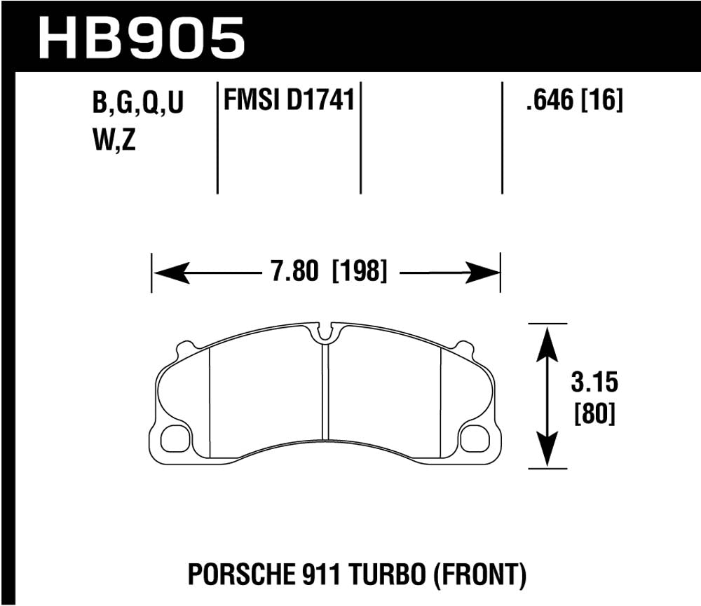 Hawk HB905B.646 Street Performance Pad - HPS 5.0 Compound