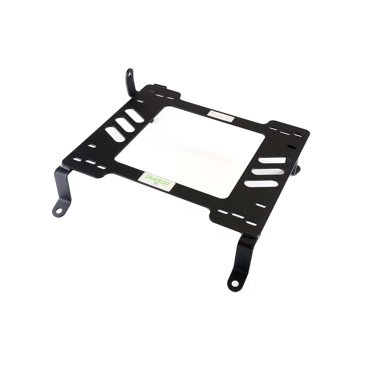 Vehicle-specific floor mounting base for 2004-2007 Scion xB, driver side, shown with Planted top plate