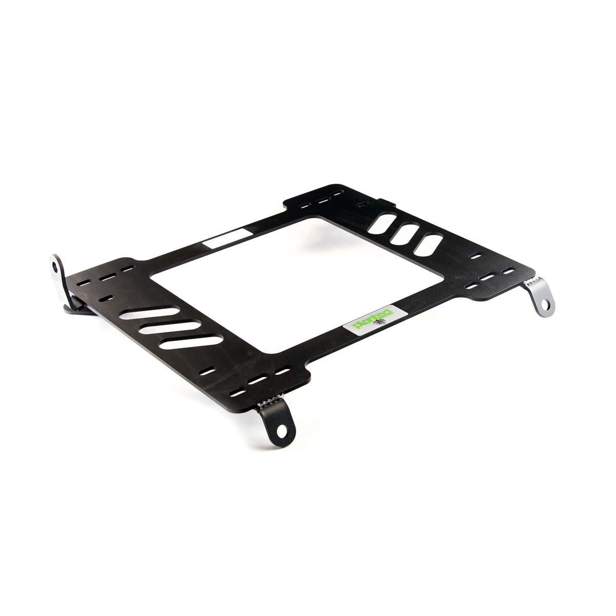 Planted seat bracket for 1990-1993 Acura Integra (Auto-Seatbelt Only), driver side, black powder-coated steel