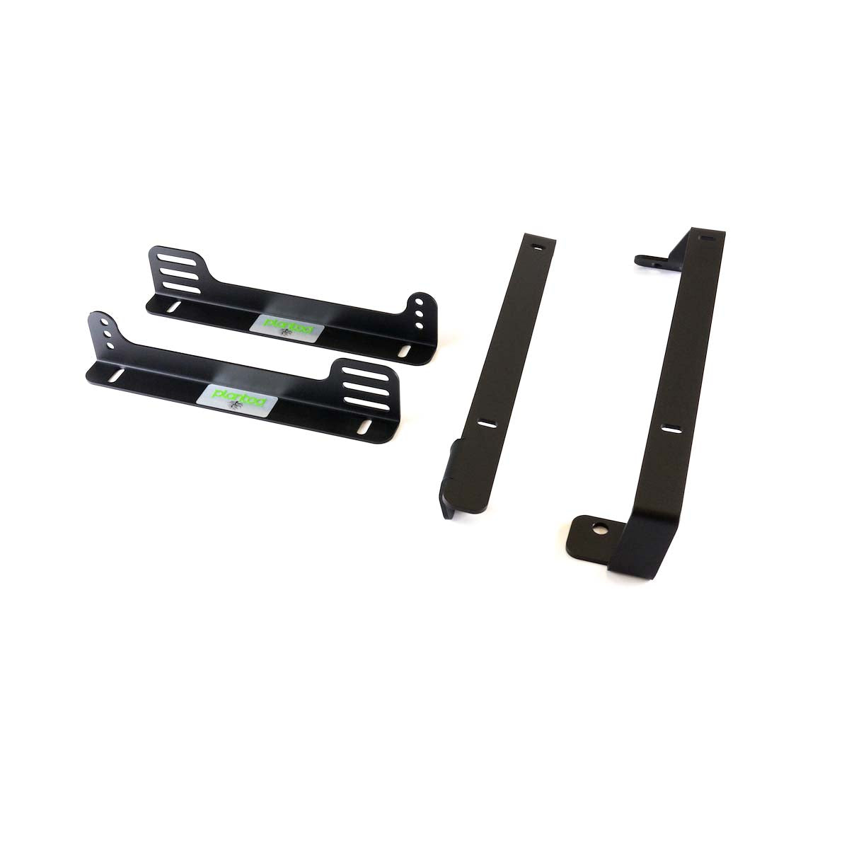 Planted low-profile side mount seat bracket for 1989-1998 Nissan 240SX, passenger side, black powder-coated steel