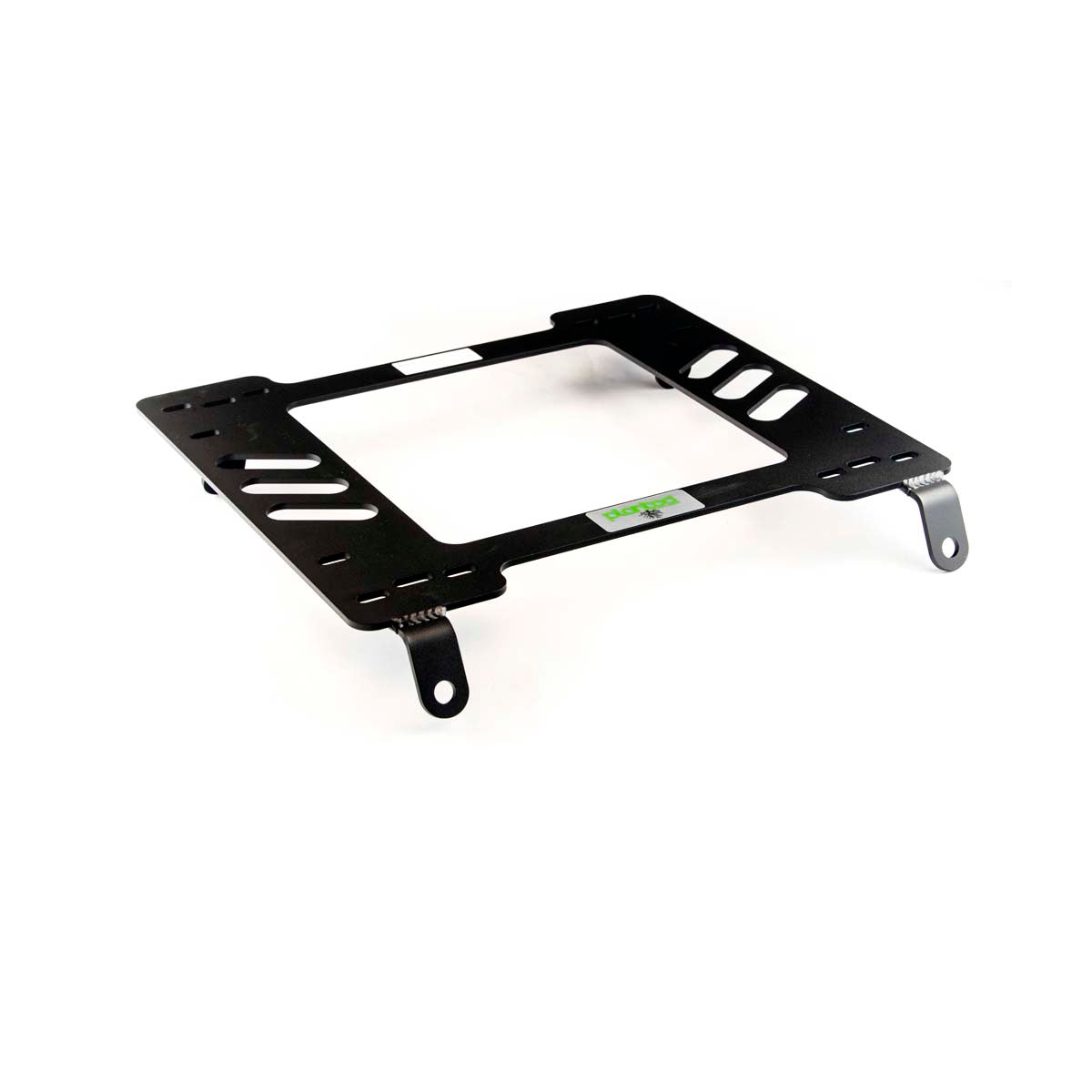 Planted seat bracket for 1979-1985 Mazda RX-7, driver side, black powder-coated steel